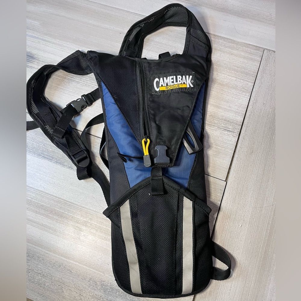Camelback Rogue Black Hydration Backpack Zipper Pocket No Bladder Blue Black